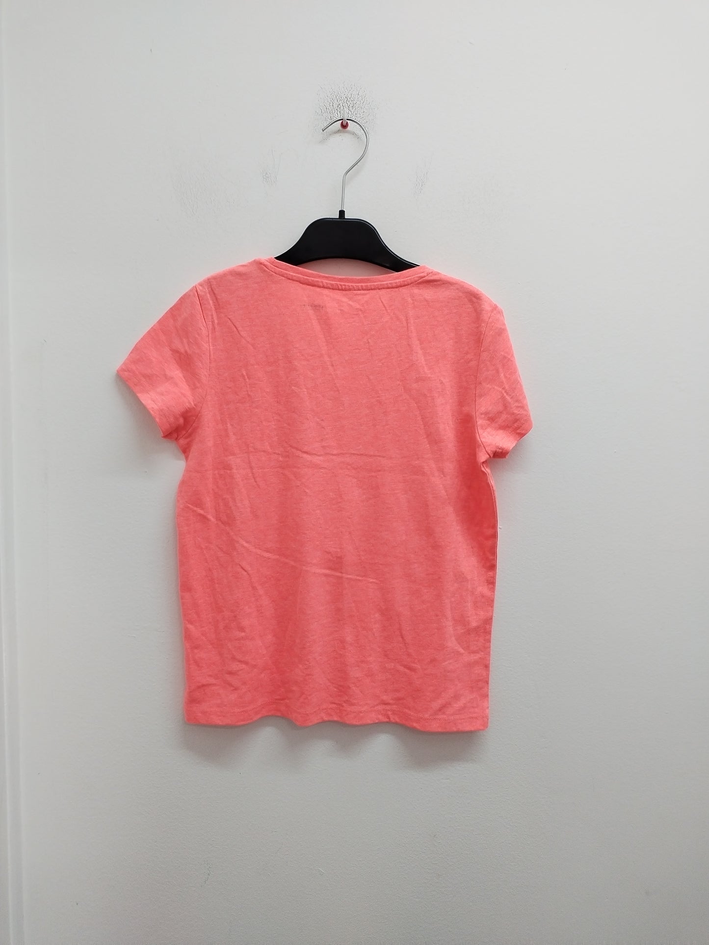 T-shirt La Halle orange flashy avec sequins Taille 10 Ans