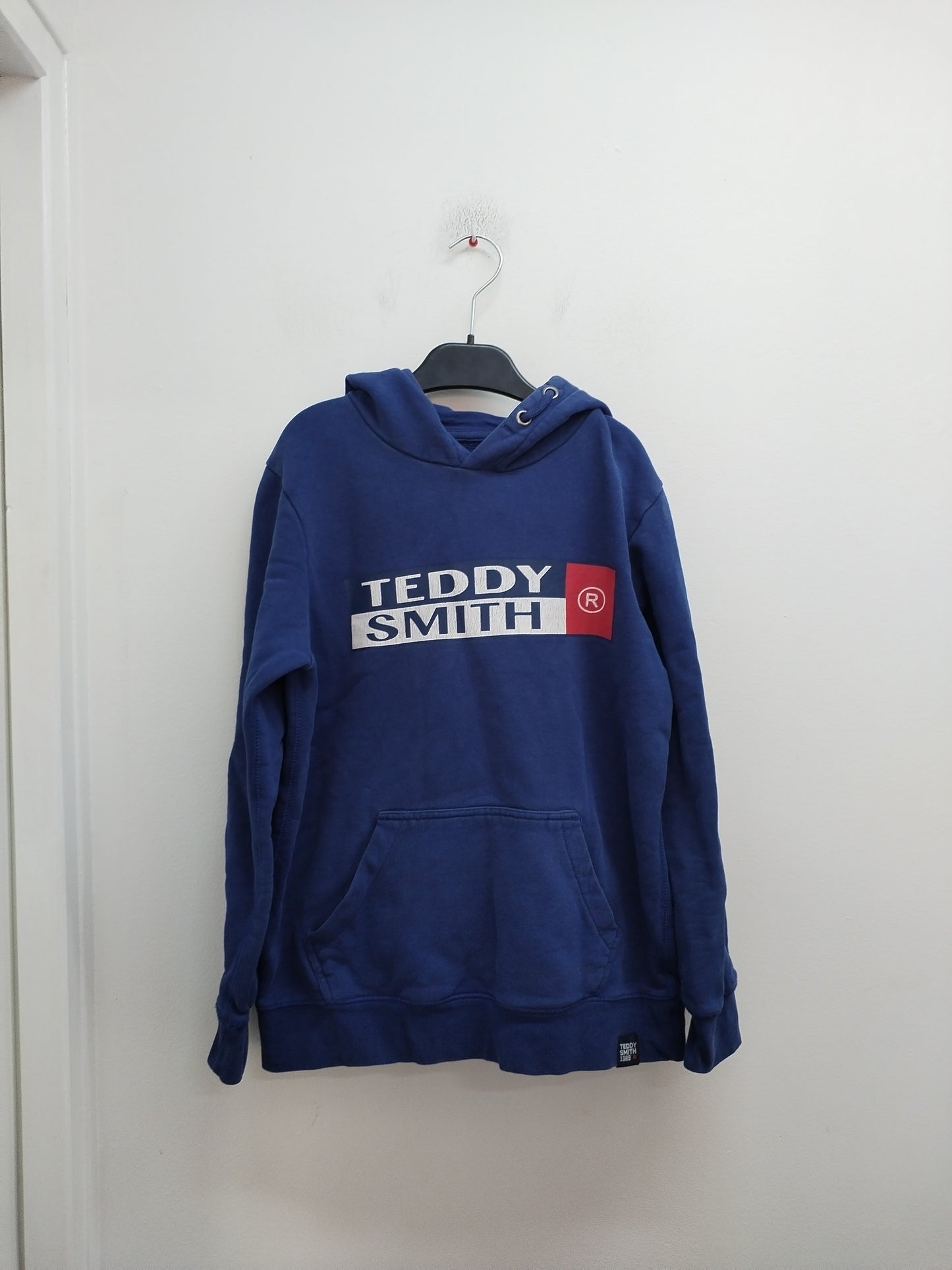 Sweat à capuche Teddy Swith bleu avec impression Taille 14 Ans