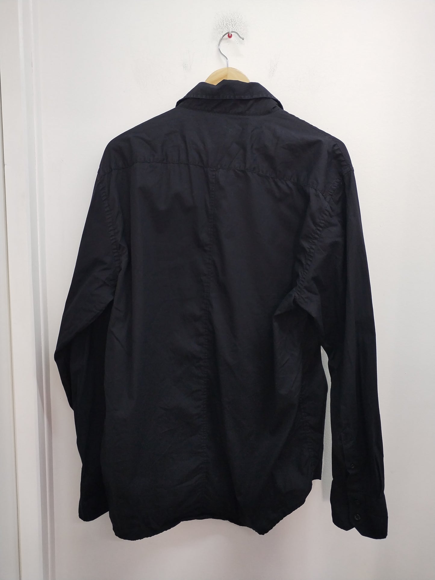 Chemise plissée avec motifs Jules noire Taille XL