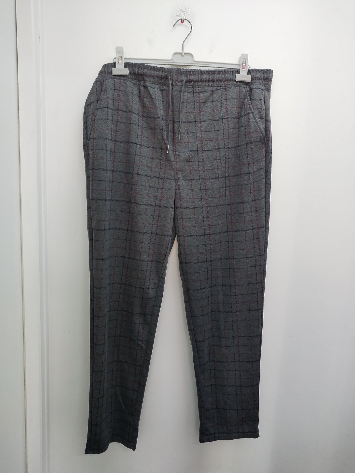 Pantalon Up 2 Fashion gris à carreaux Taille 2XL
