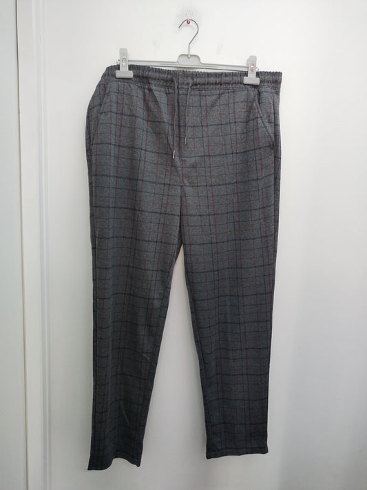 Pantalon Up 2 Fashion gris à carreaux Taille 2XL
