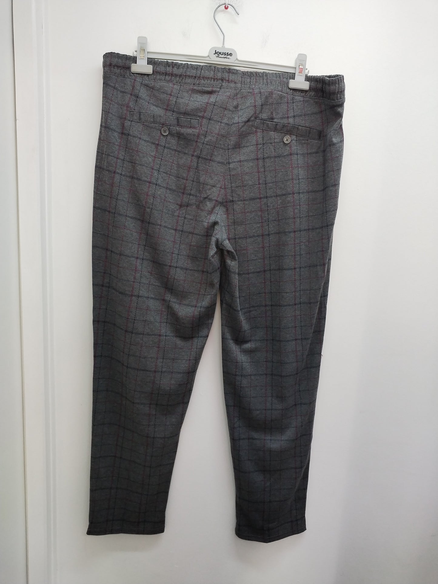 Pantalon Up 2 Fashion gris à carreaux Taille 2XL