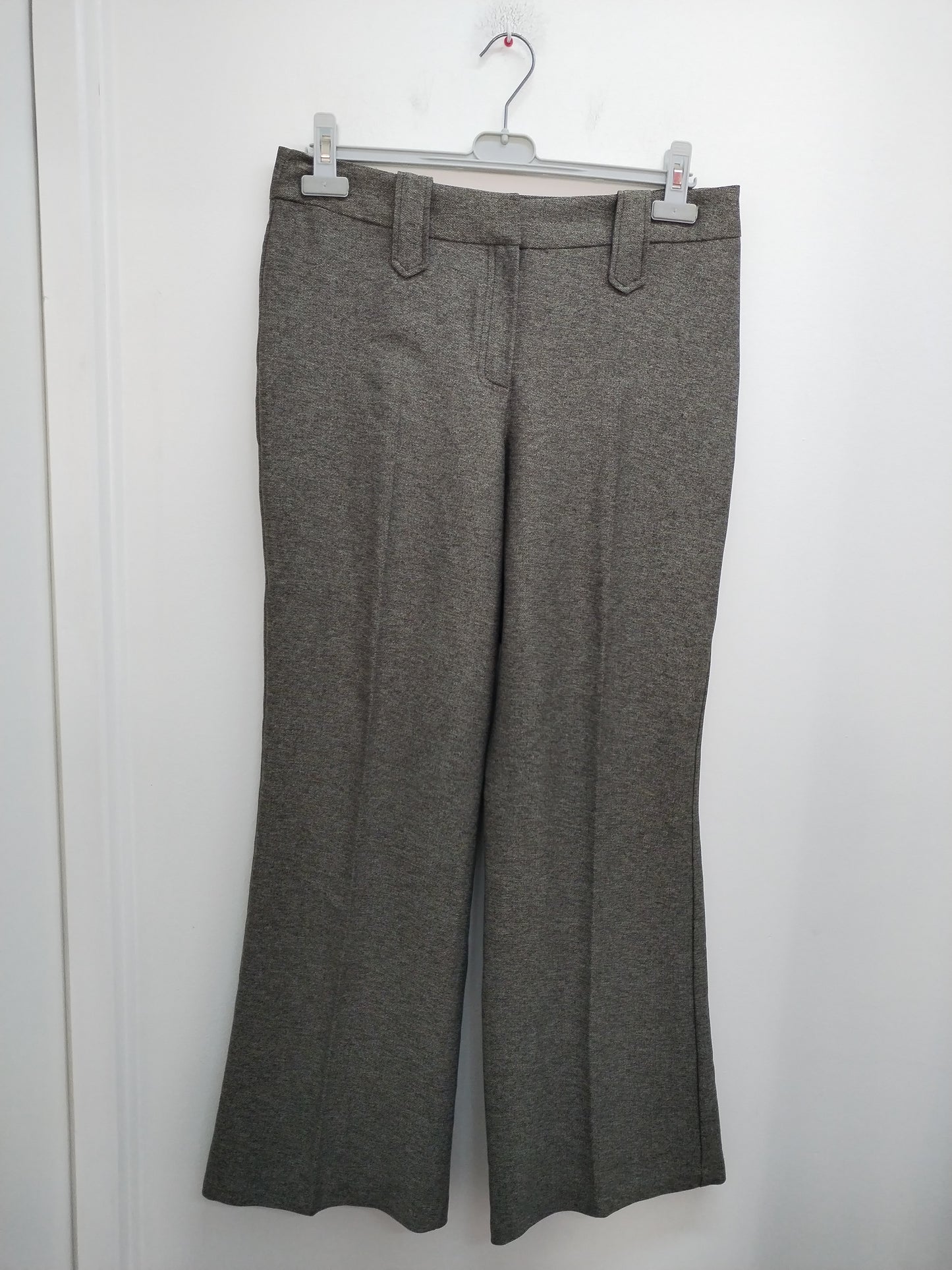 Pantalon jambes larges Style marron chiné Taille 42