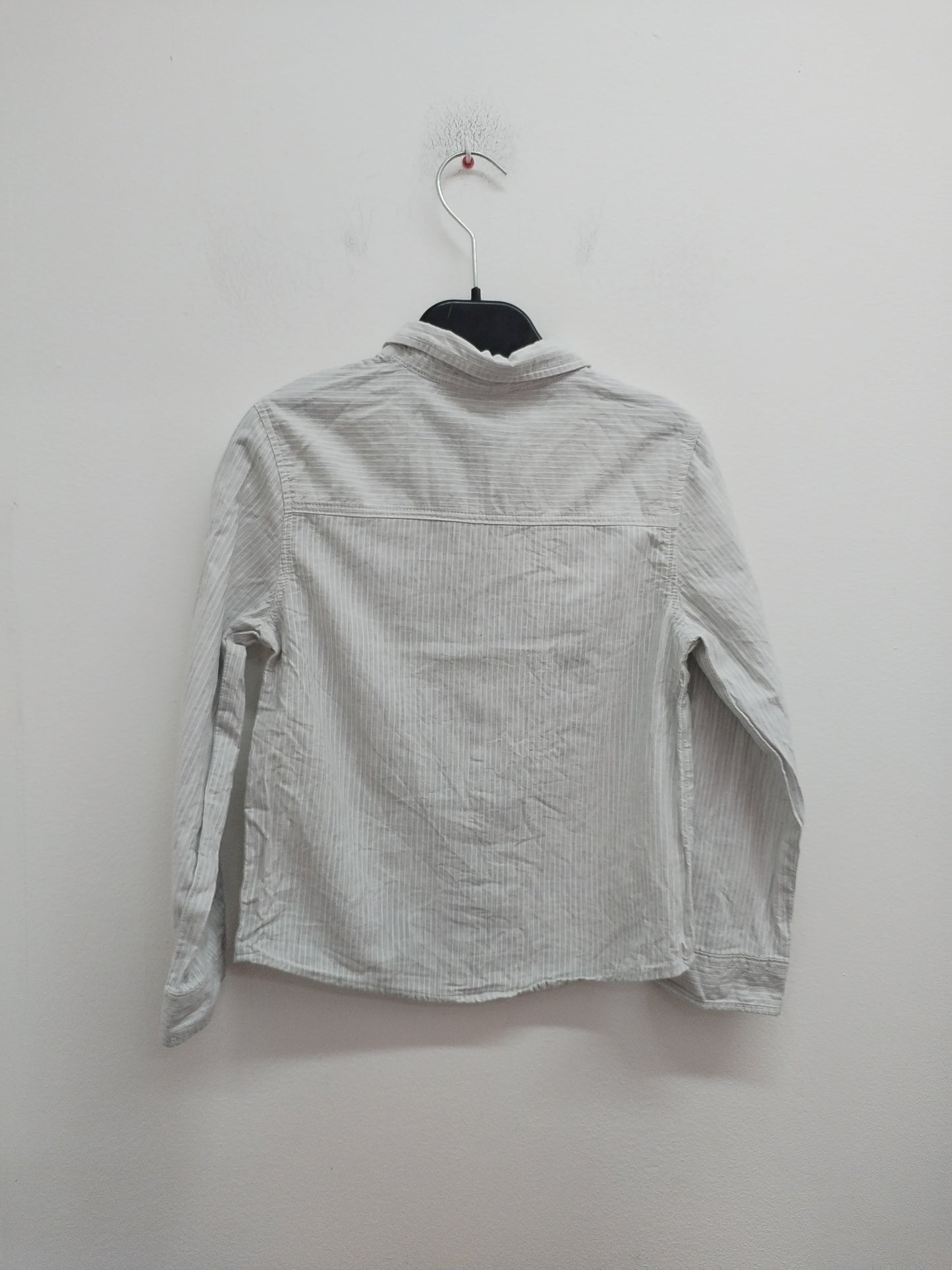 Chemise manches longues Kiabi grise rayée Taille 5 Ans
