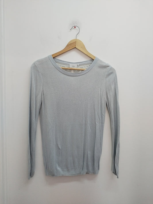 Pull fin Ichi avec dentelle dans le dos bleu clair Taille XS