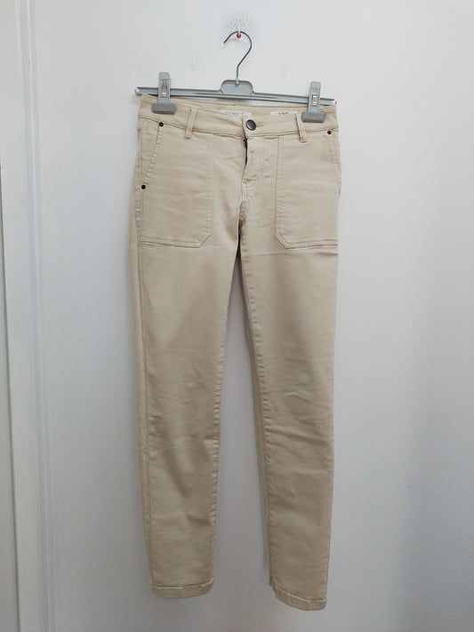 Jeans slim Bonobo beige Taille 34