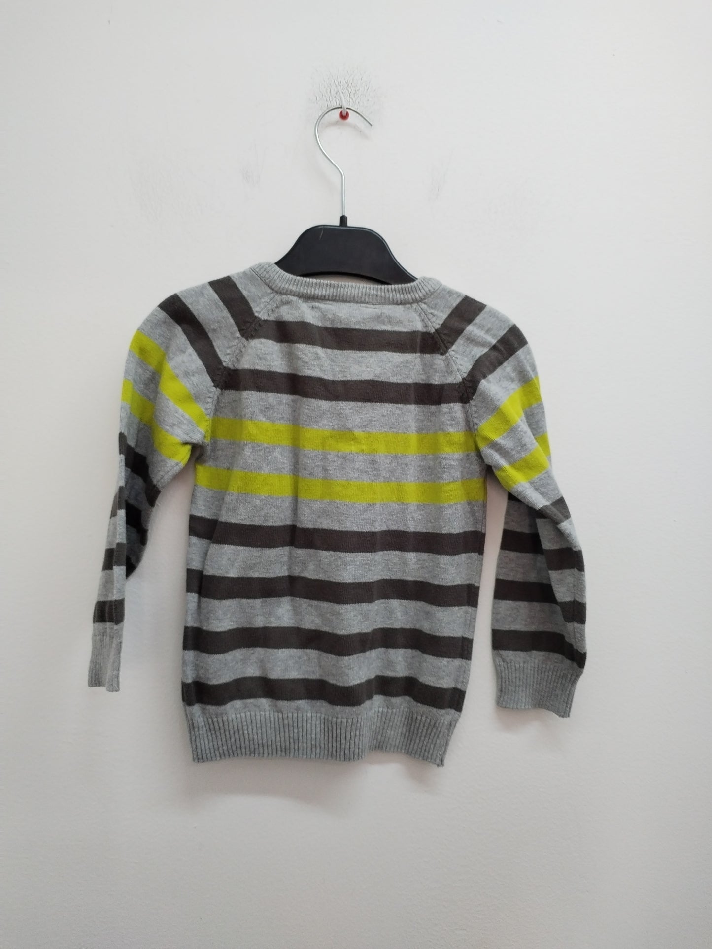 Pull fin Kid Kanaï rayé gris et vert Taille 4 Ans