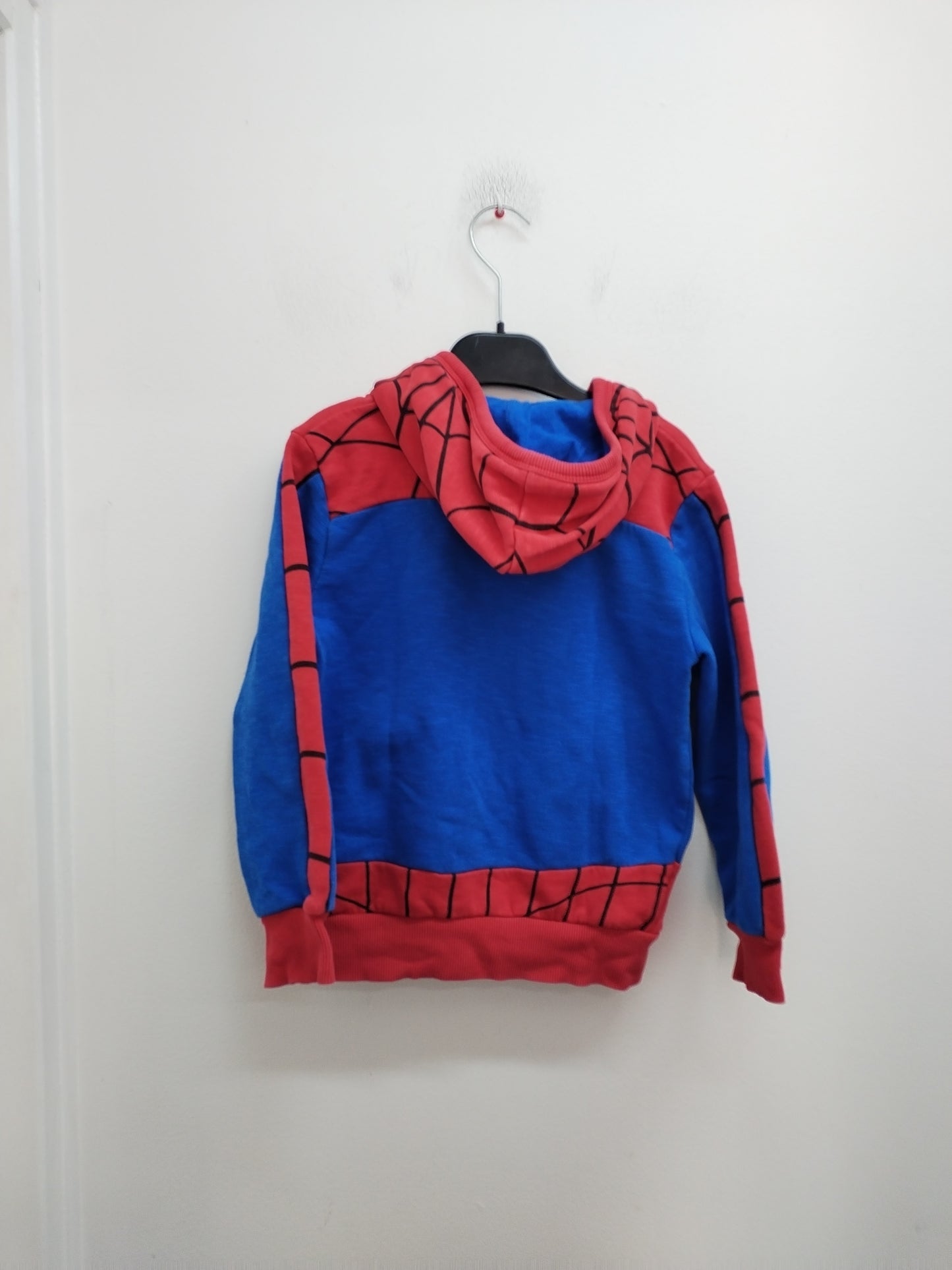Sweat zippé à capuche Spiderman rouge et bleu Taille 8 Ans