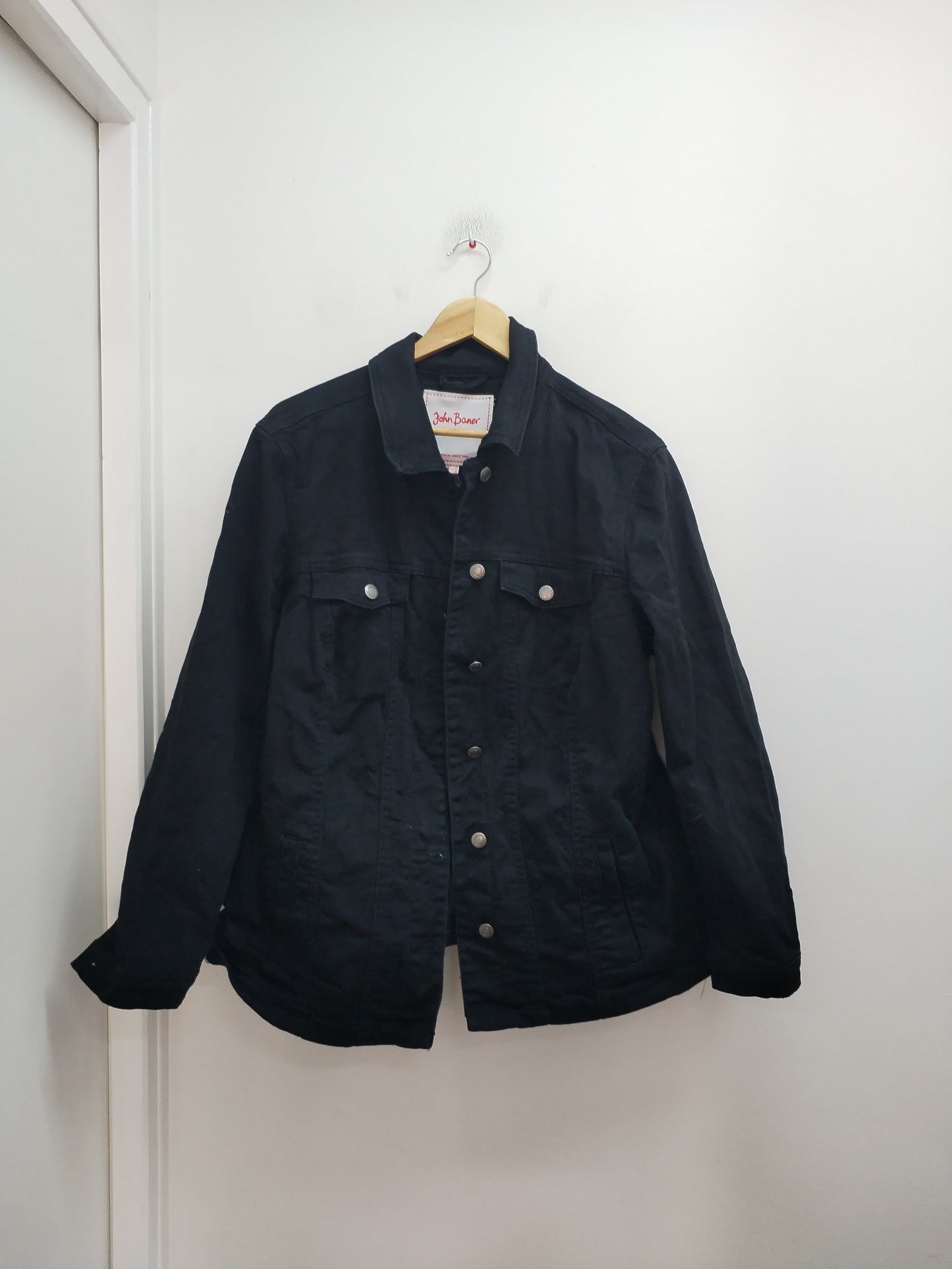 Veste en jeans John Baner noire Taille 52
