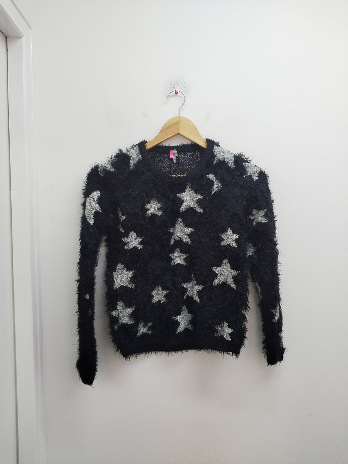 Pull maille poilue Orchestra noir avec étoiles Taille 14 Ans