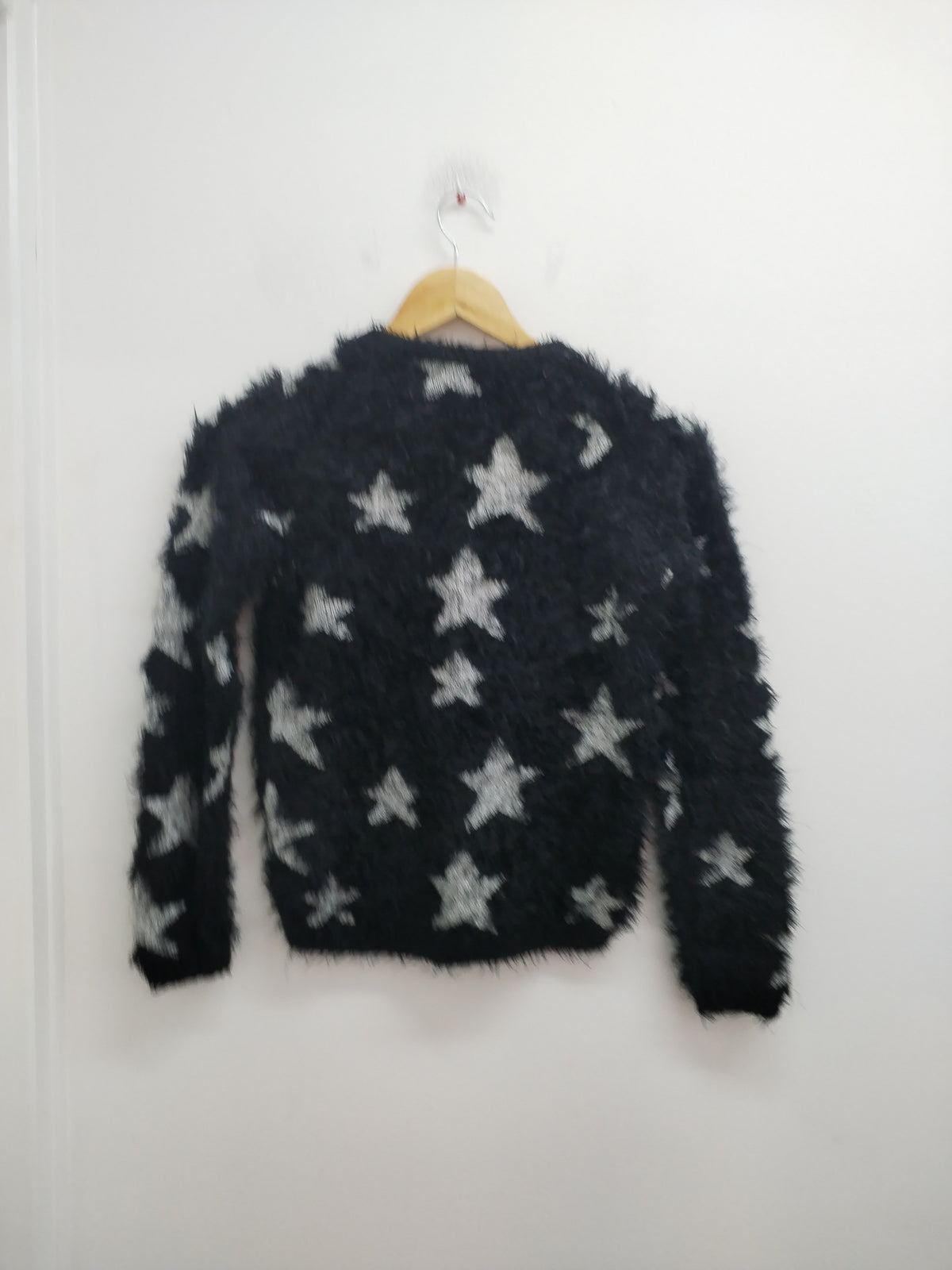 Pull maille poilue Orchestra noir avec étoiles Taille 14 Ans