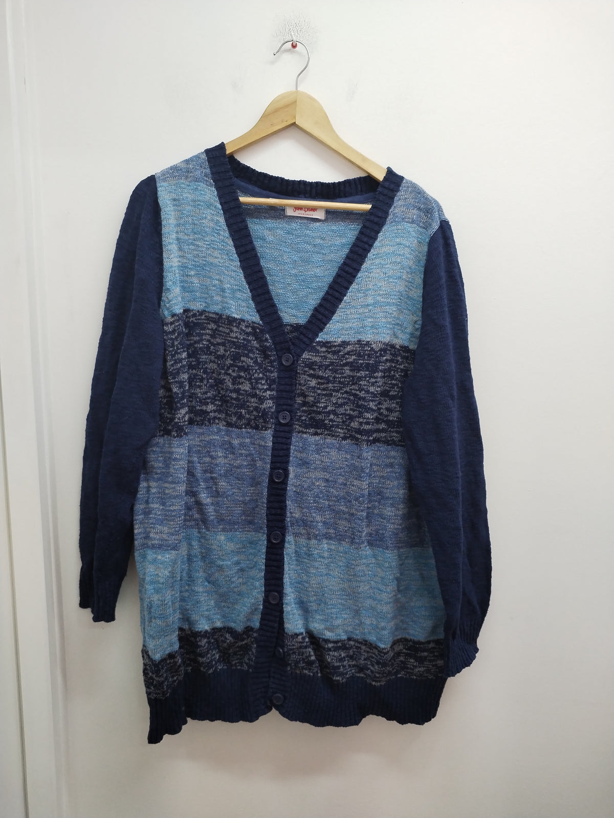 Gilet John Baner rayé bleu Taille 50/52