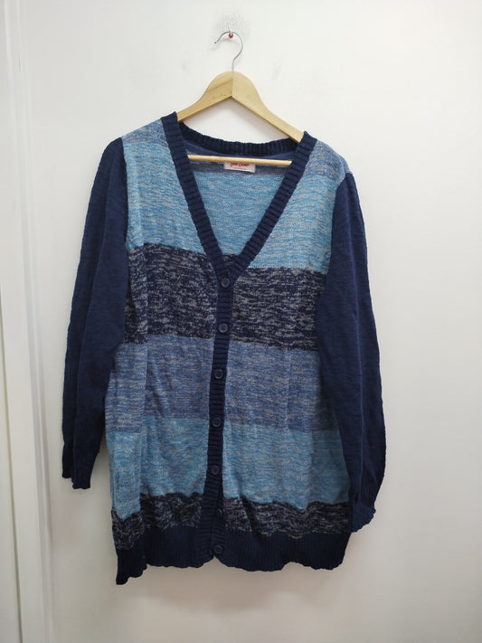 Gilet John Baner rayé bleu Taille 50/52