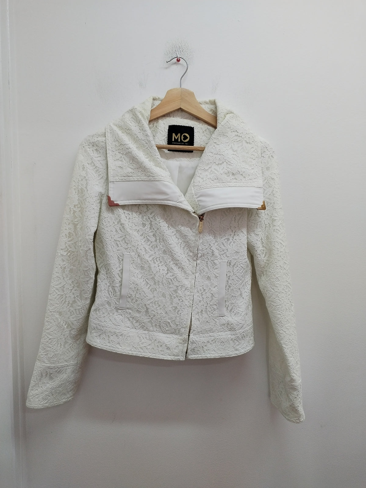 Veste courte Morgan blanche avec dentelle Taille 36