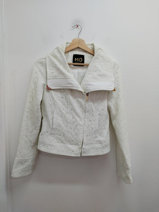 Veste courte Morgan blanche avec dentelle Taille 36