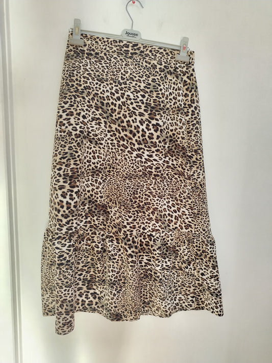 Jupe longue Ikoone&Bianka imprimée léopard Taille L