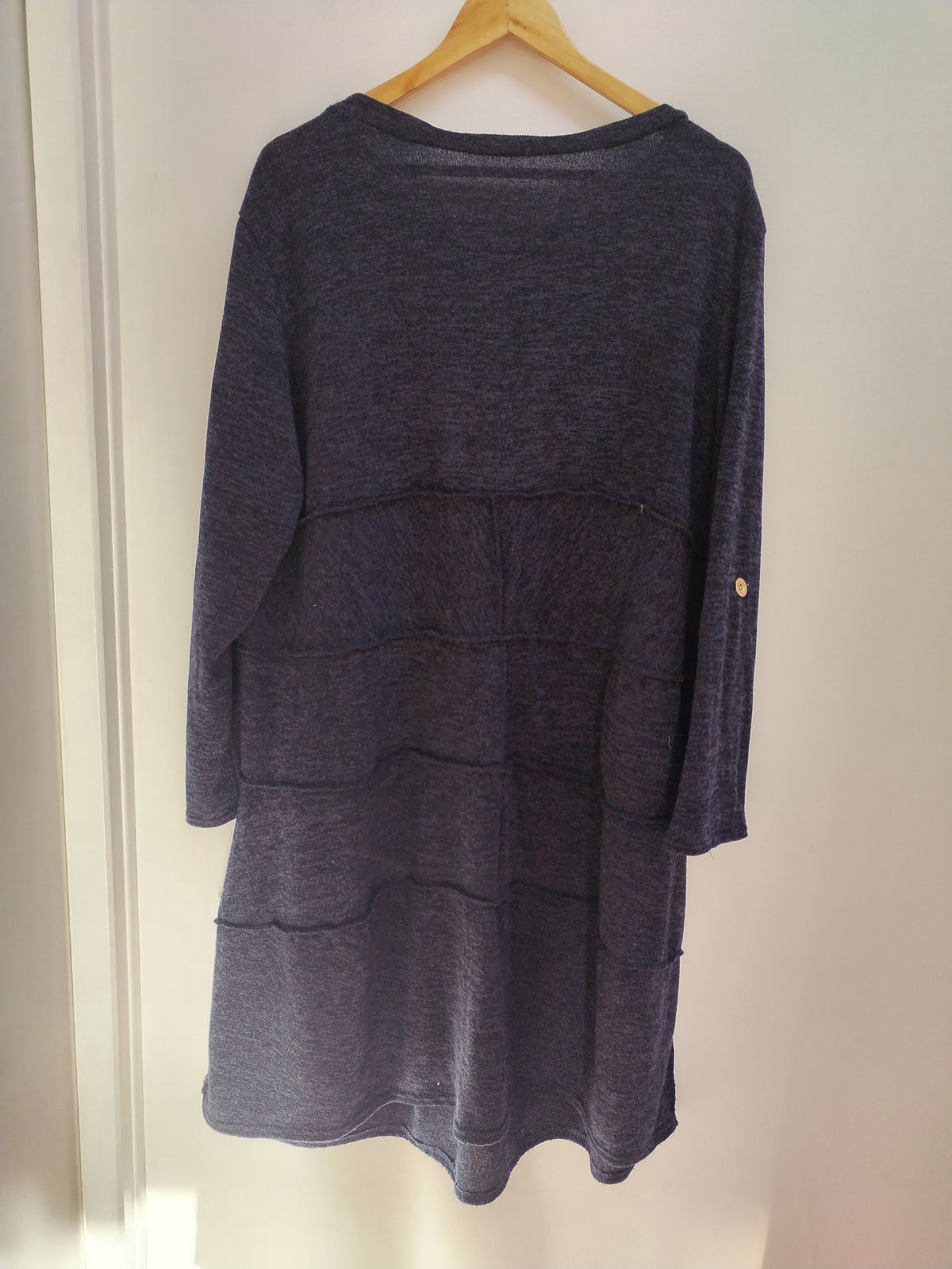 Robe pull manches longues marine chiné Taille 2XL