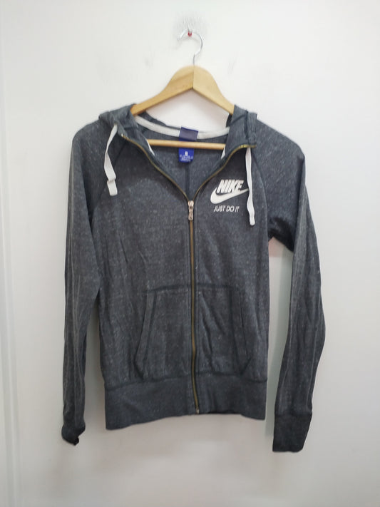 Sweat zippé à capuche Nike gris chiné Taille XS