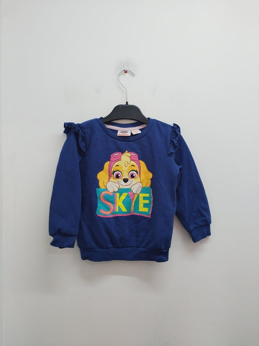 Sweat Pat Patrouille bleu avec impression Stella Taille 4 Ans