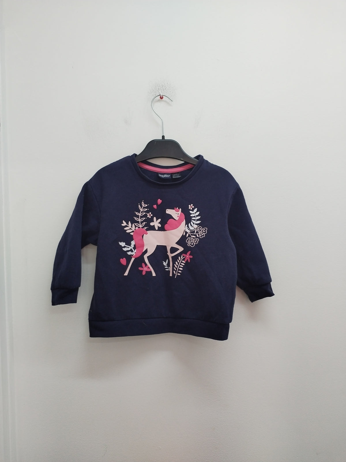 Sweat Lupilu marine avec impression Taille 2/4 Ans