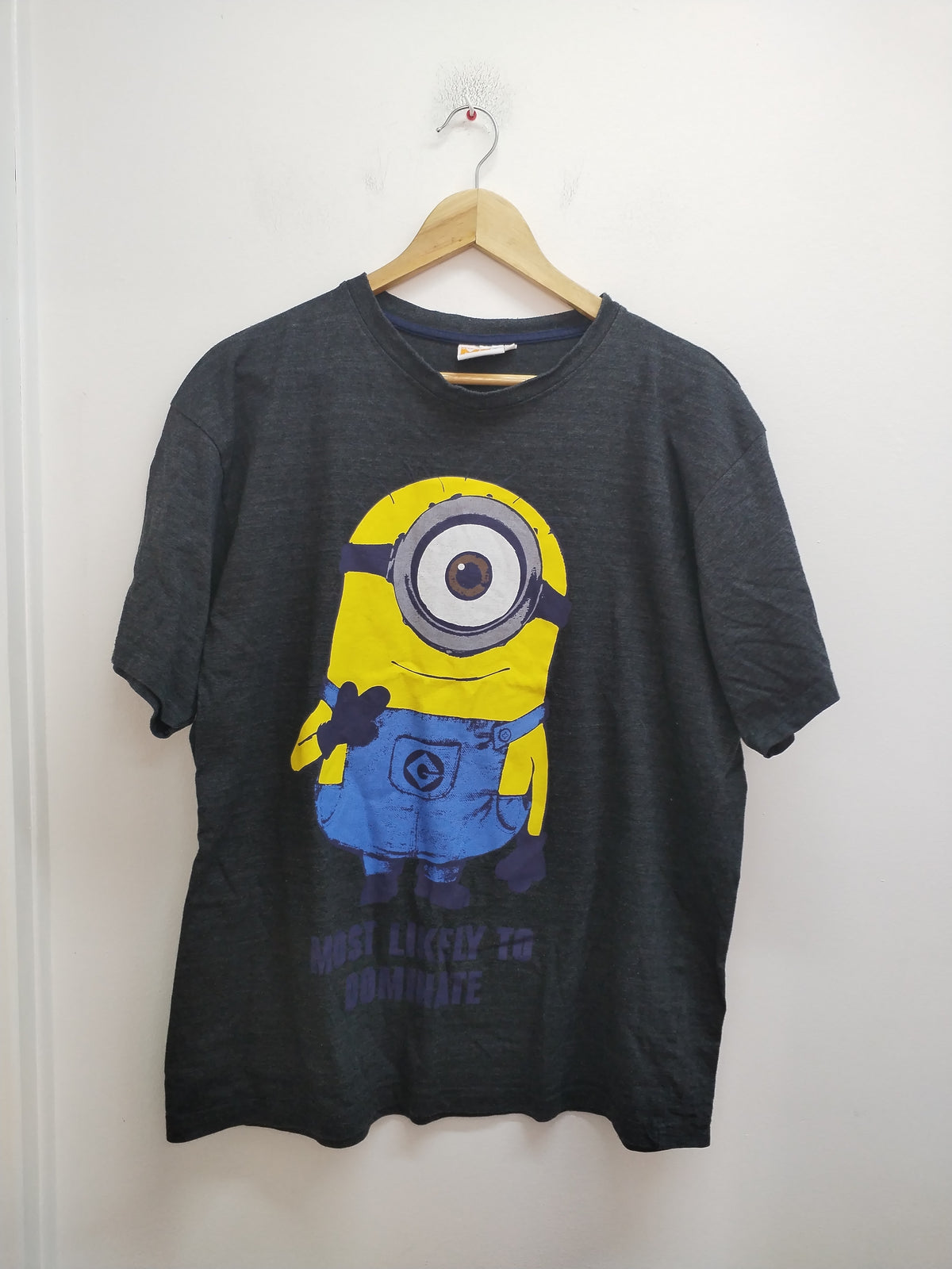T-shirt Les Minions gris chiné avec impression Taille XL