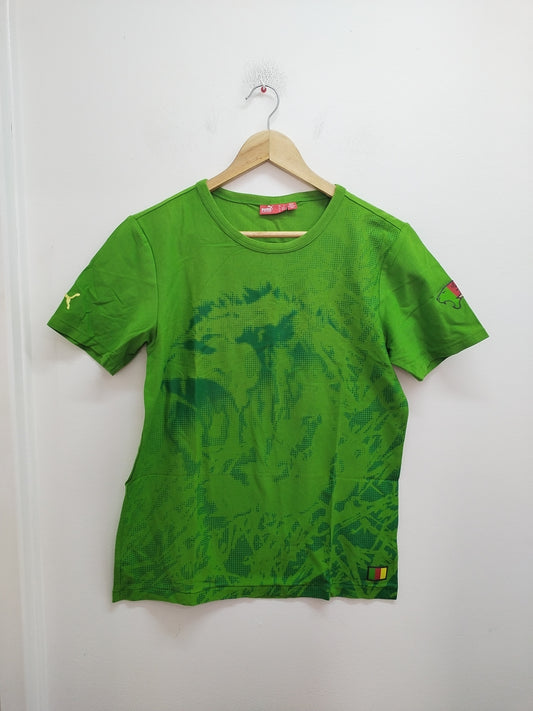 T-shirt Puma vert avec impression Taille S