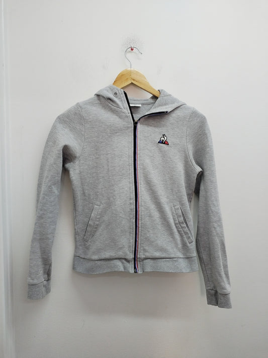 Sweat zippé à capuche Le Coq Sportif gris Taille 12 Ans