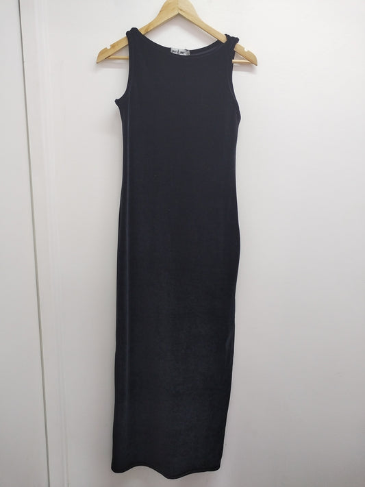 Robe longue sans manches Jennyfer en velours noir Taille M
