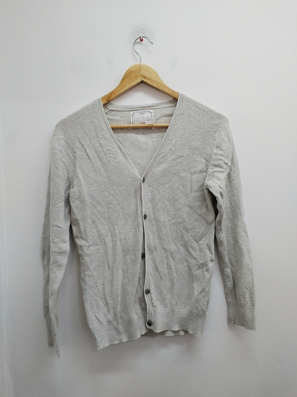 Gilet fin en maille Zara beige Taille 11/12 Ans