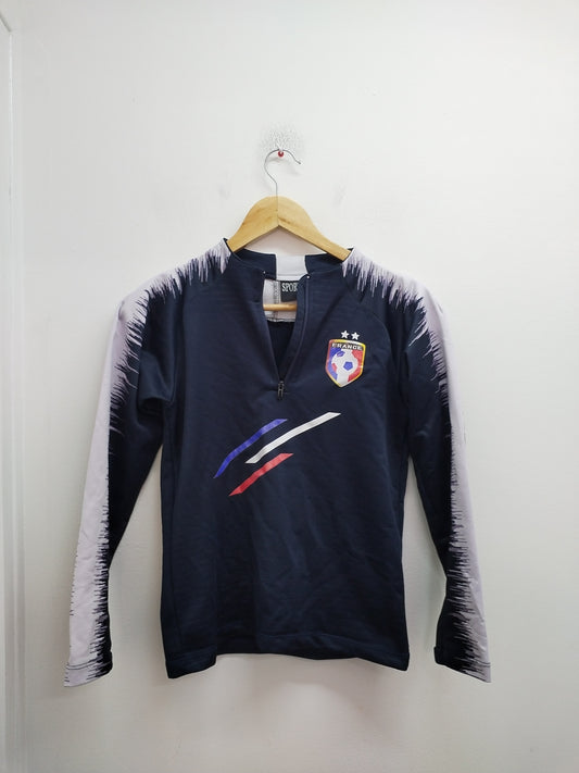 Sweat Sport marine et gris avec impression Taille 12 Ans