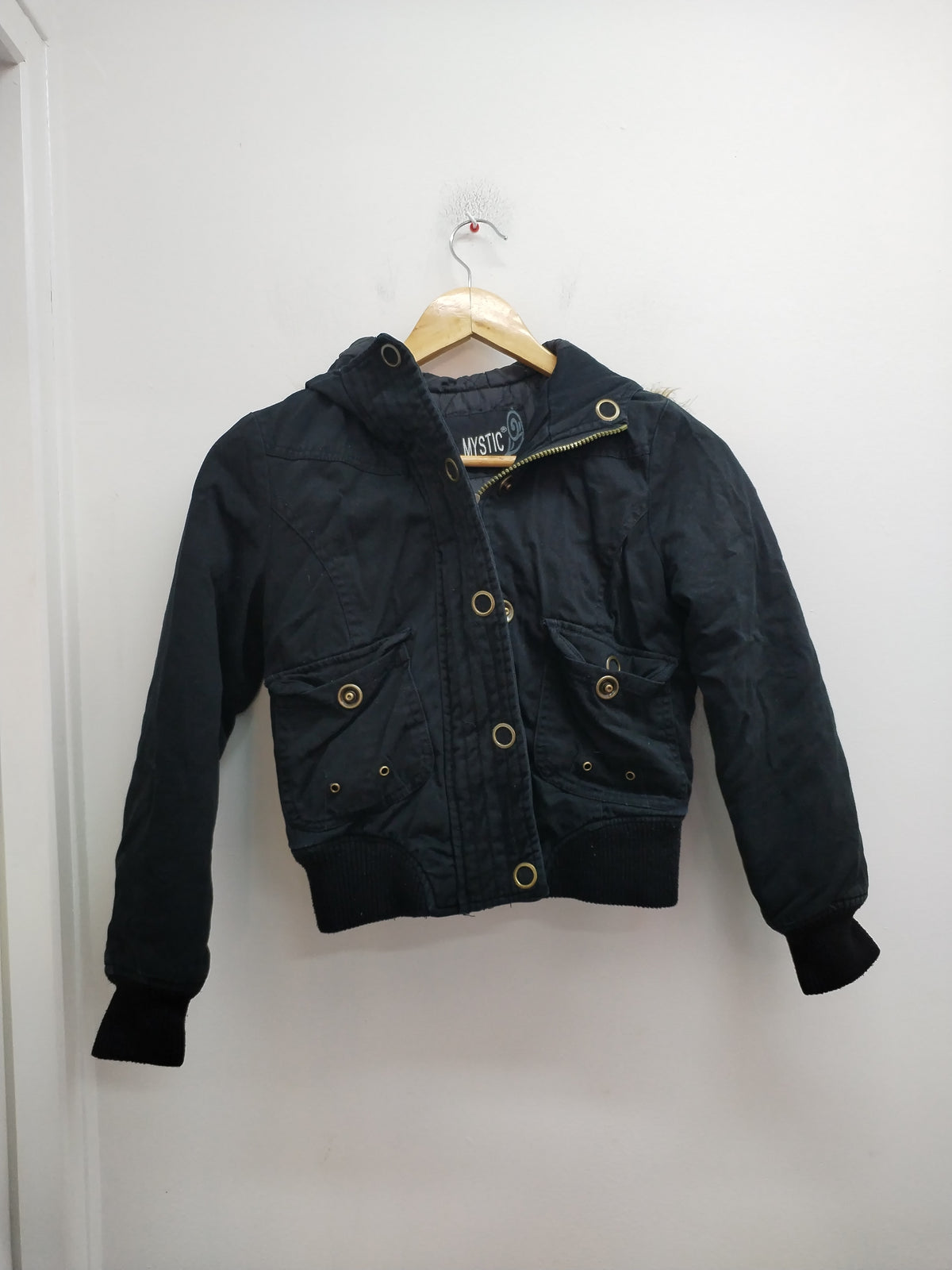 Manteau à capuche Mystic noir Taille 10 Ans