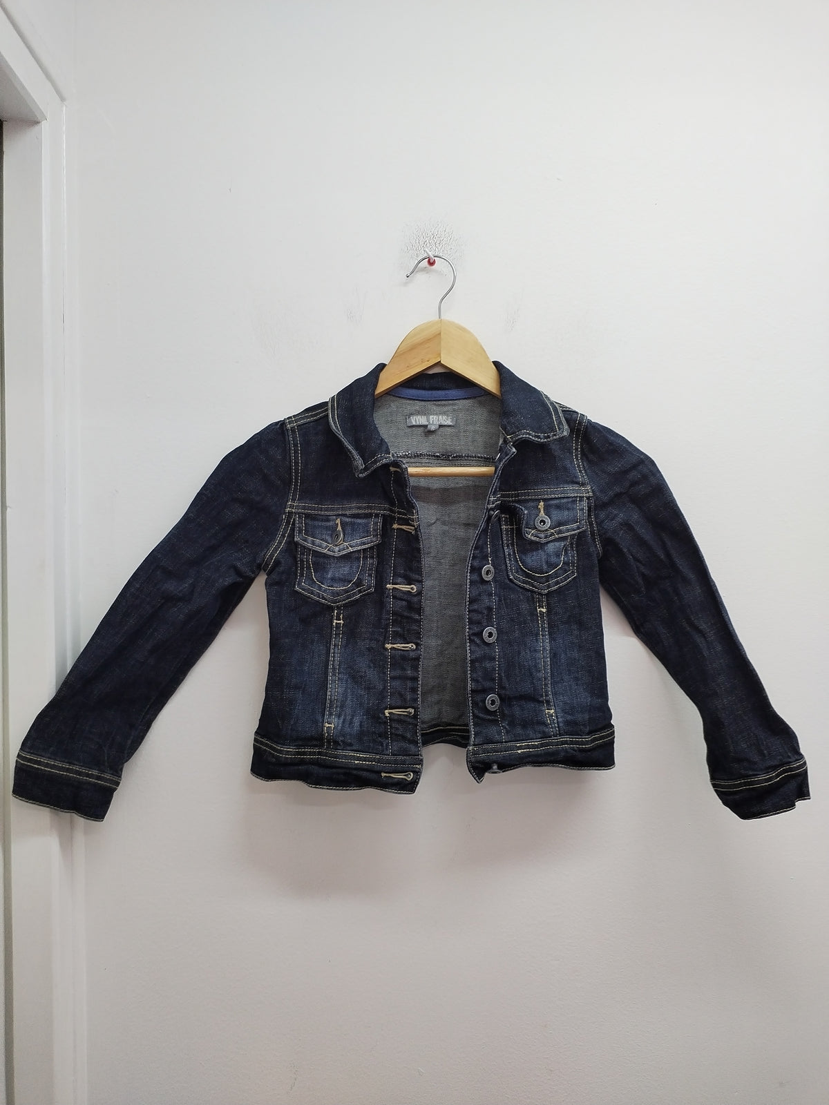 Veste en jeans Vynil Fraise bleue foncée Taille 6 Ans