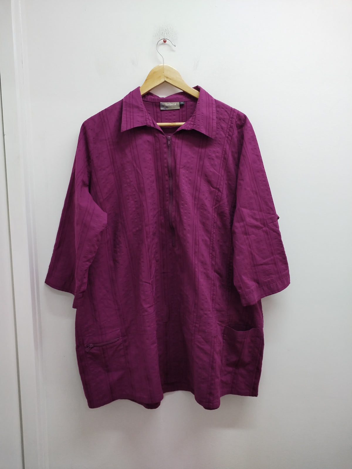 Tunique manches 3/4 Ikebana fuchsia Taille 56