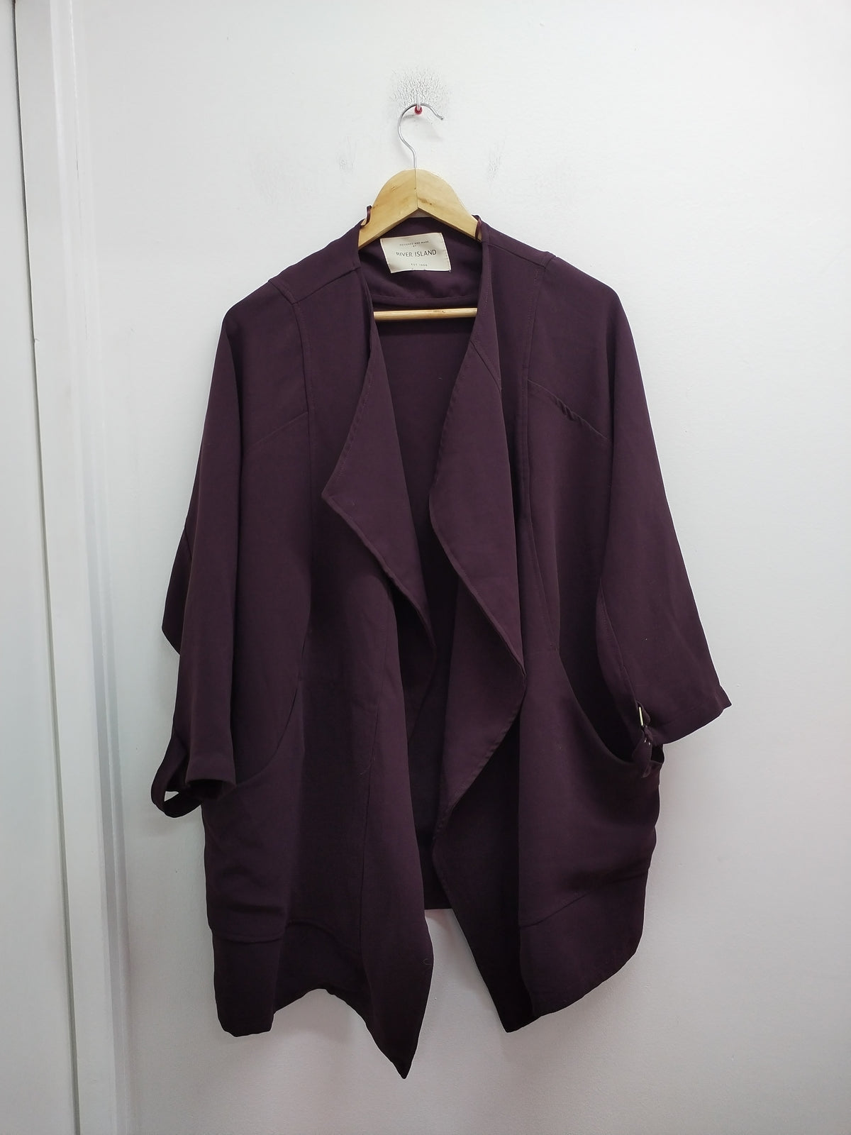 Veste manches 3/4 River Island prune Taille 2XL