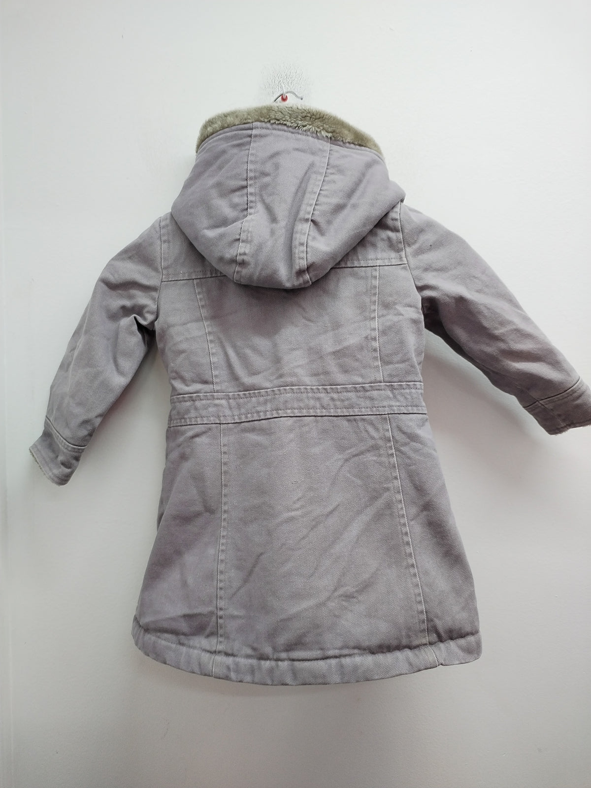 Manteau à capuche doublée Vertbaudet lilas Taille 4 Ans