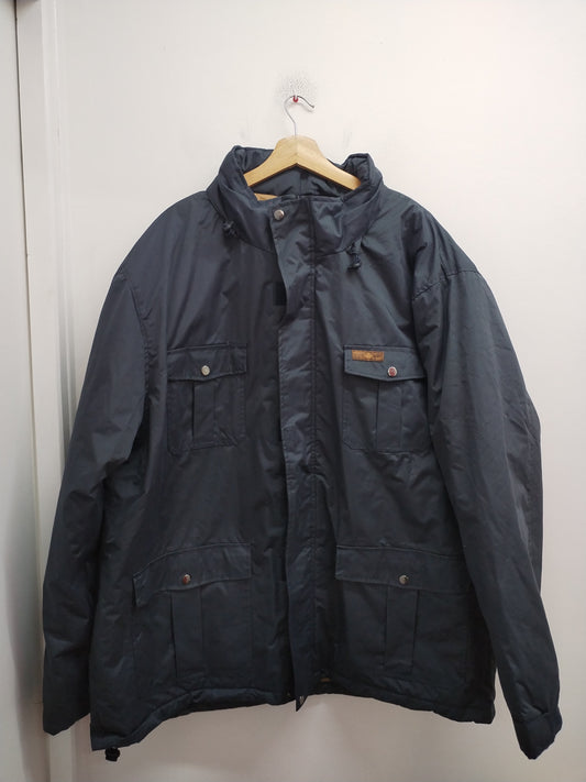 Manteau Atlas For Men marine avec capuche dans le col Taille 4XL