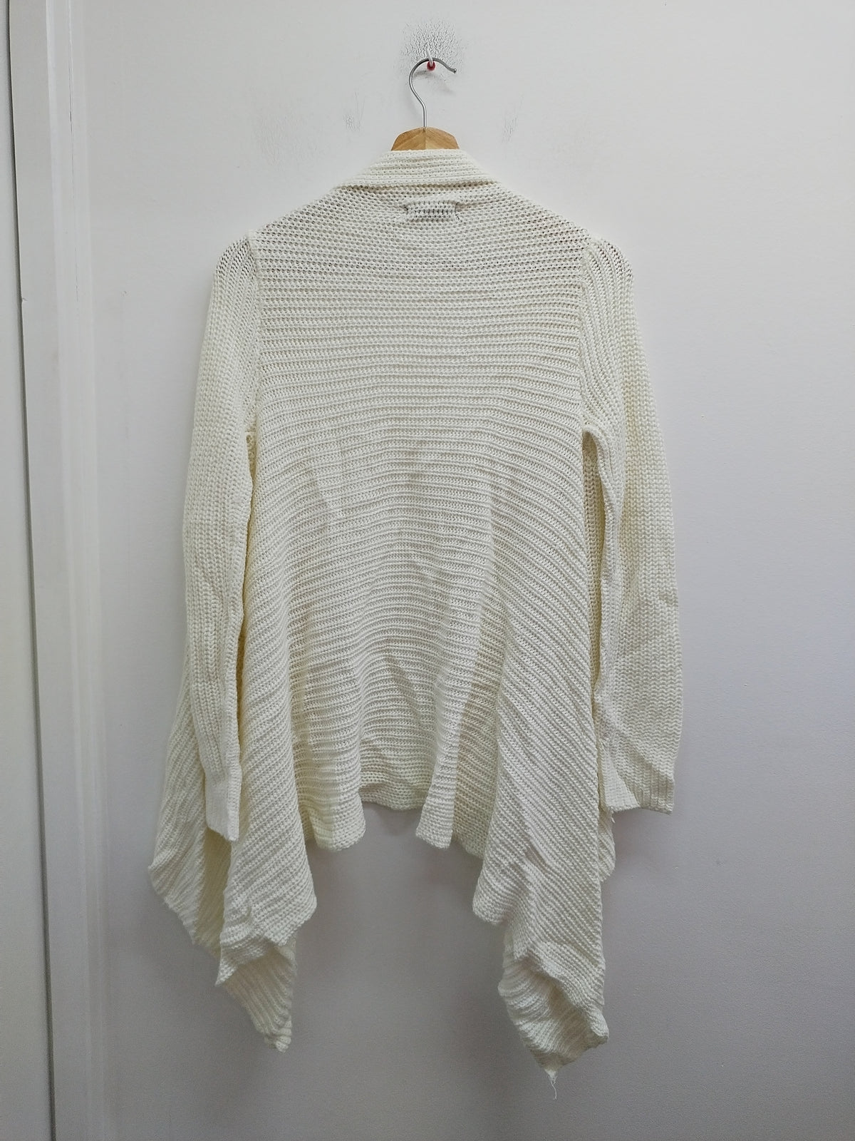 Gilet asymétrique en mailles Jennyfer beige Taille M