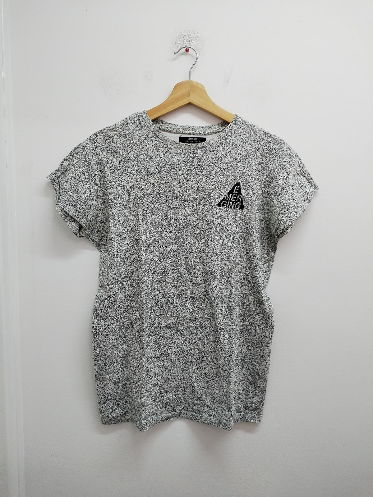 T-shirt Bershka gris chiné Taille S