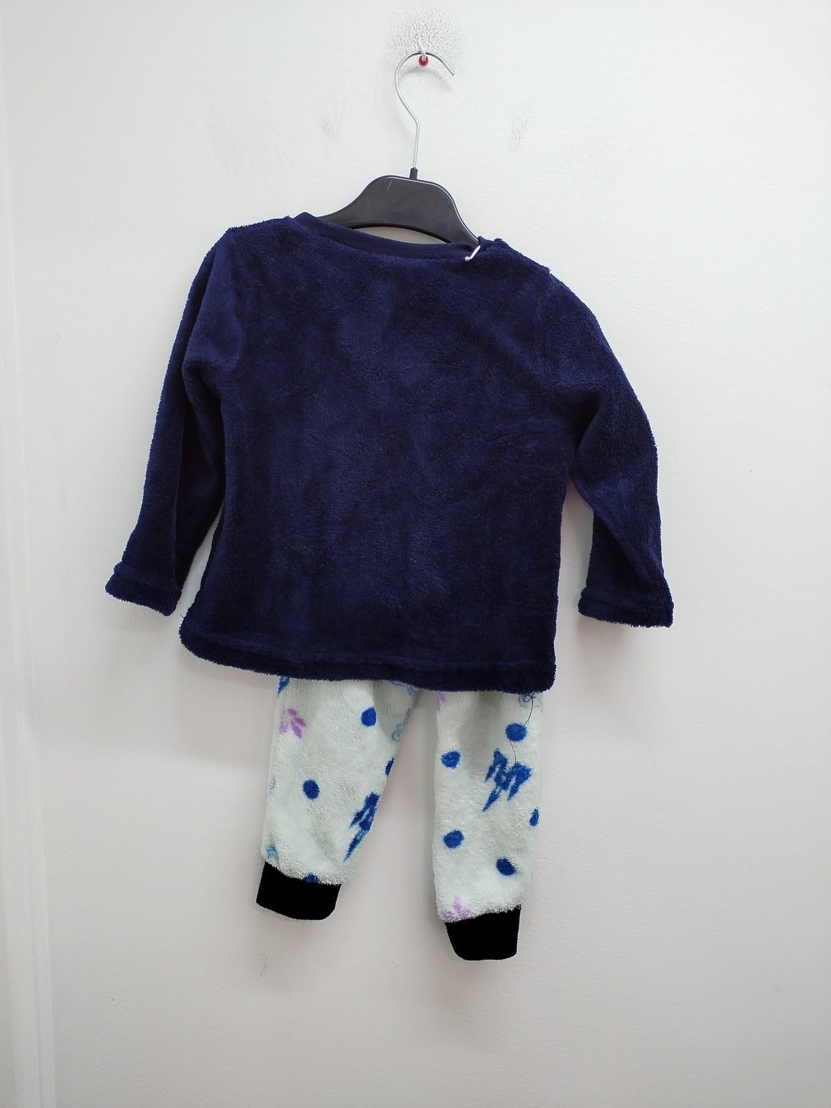 Pyjama polaire 2 pièces La Reine des Neiges marine et bleu clair à motifs Taille 4 Ans