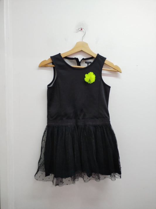 Robe sans manches IKKS noire avec volants Taille 8 Ans