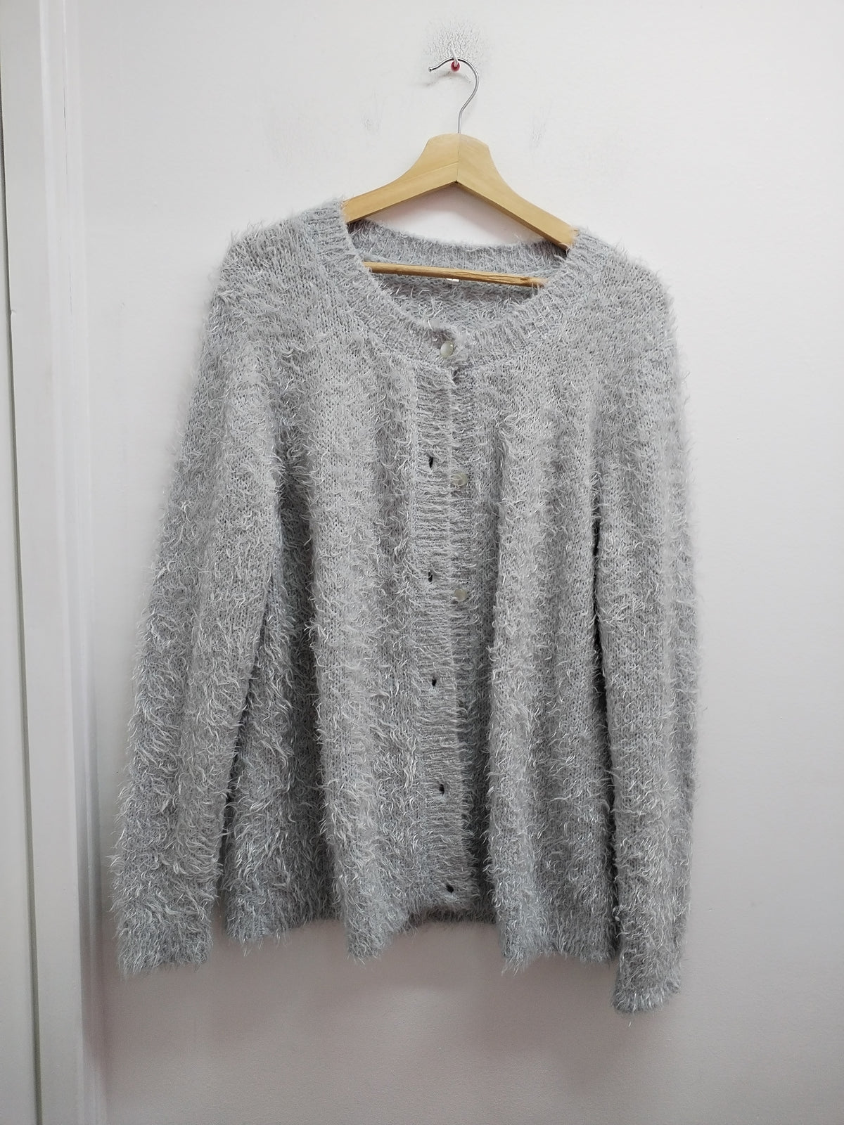 Gilet maille poilue gris Taille 2XL