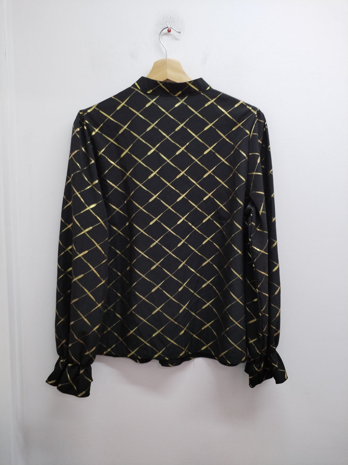 Tunique manches longues Shein noire à motifs dorés Taille L