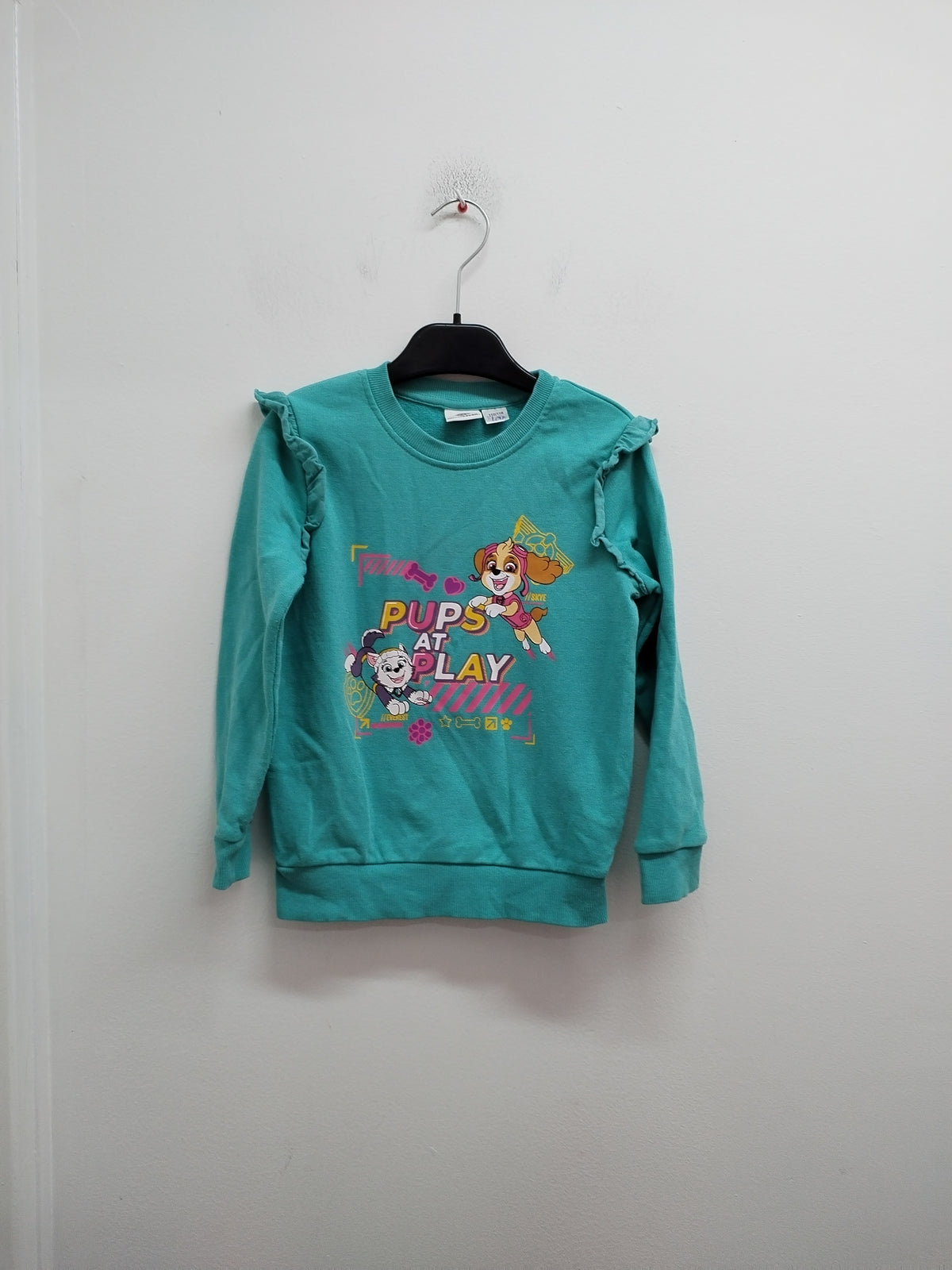 Sweat Pat Patrouille turquoise avec impression Taille 4/6 Ans