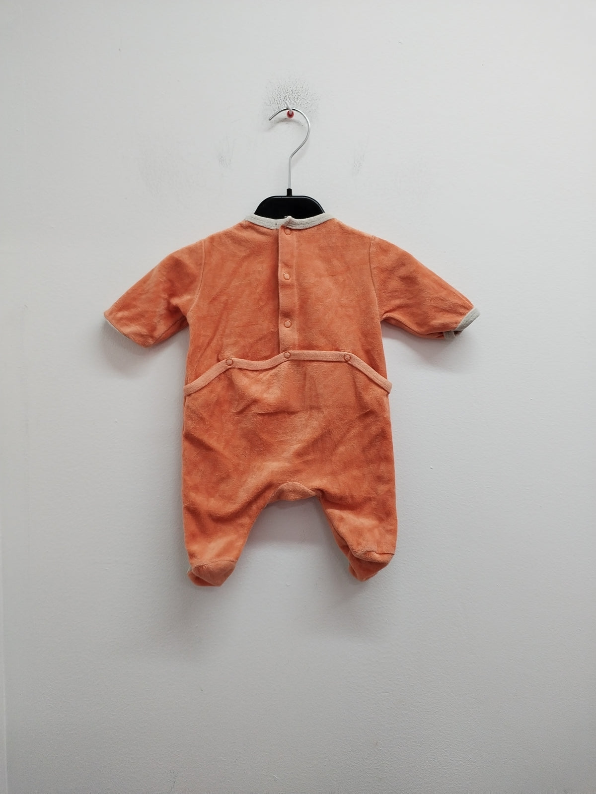 Pyjama velours Kitchoun orange avec broderie Taille 1 Mois
