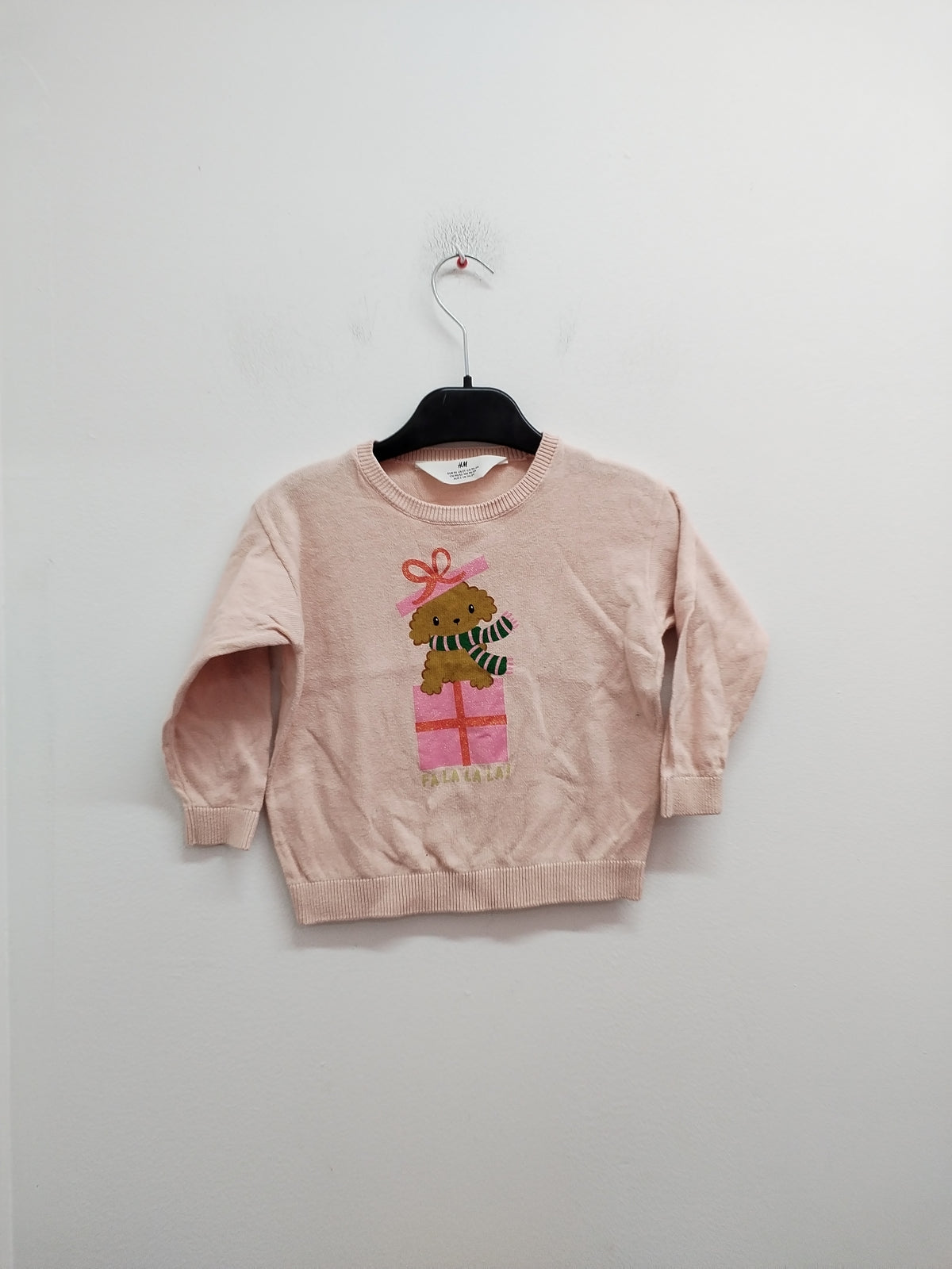 Pull de Noël H&M rose à motifs Taille 2 Ans