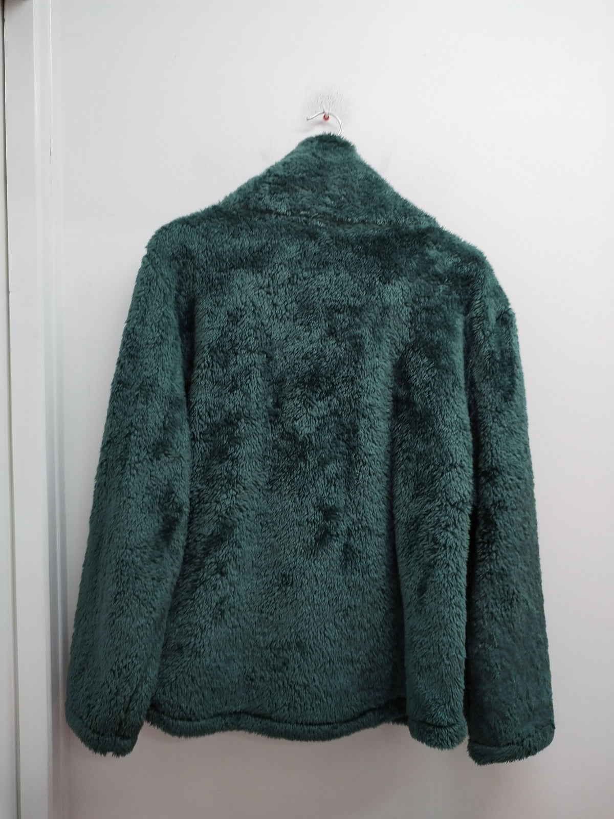 Veste en polaire duveteuse verte/bleue Taille XL