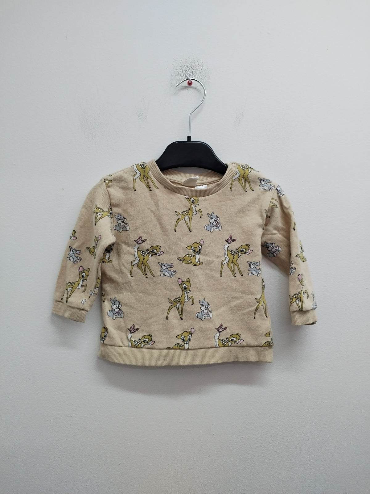 Sweat Disney beige à motifs "Bambi" Taille 9/12 Mois