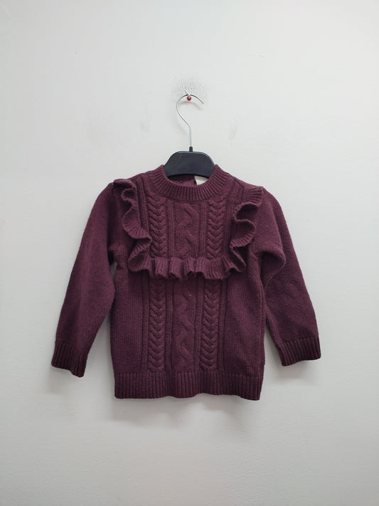 Pull en mailles H&M prune Taille 2 Ans
