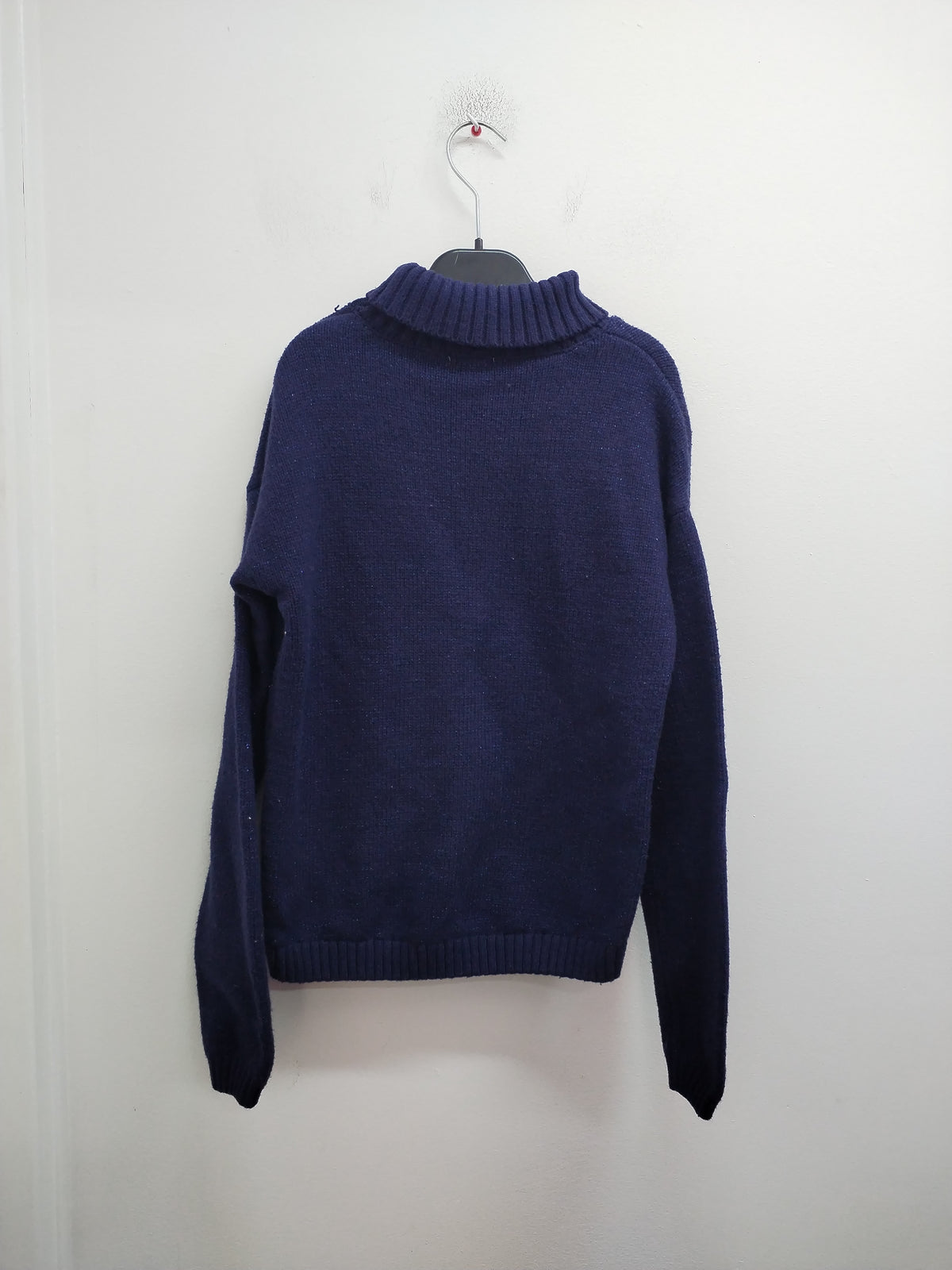 Pull en mailles avec col roulé DPAM marine avec sequins Taille 12 Ans