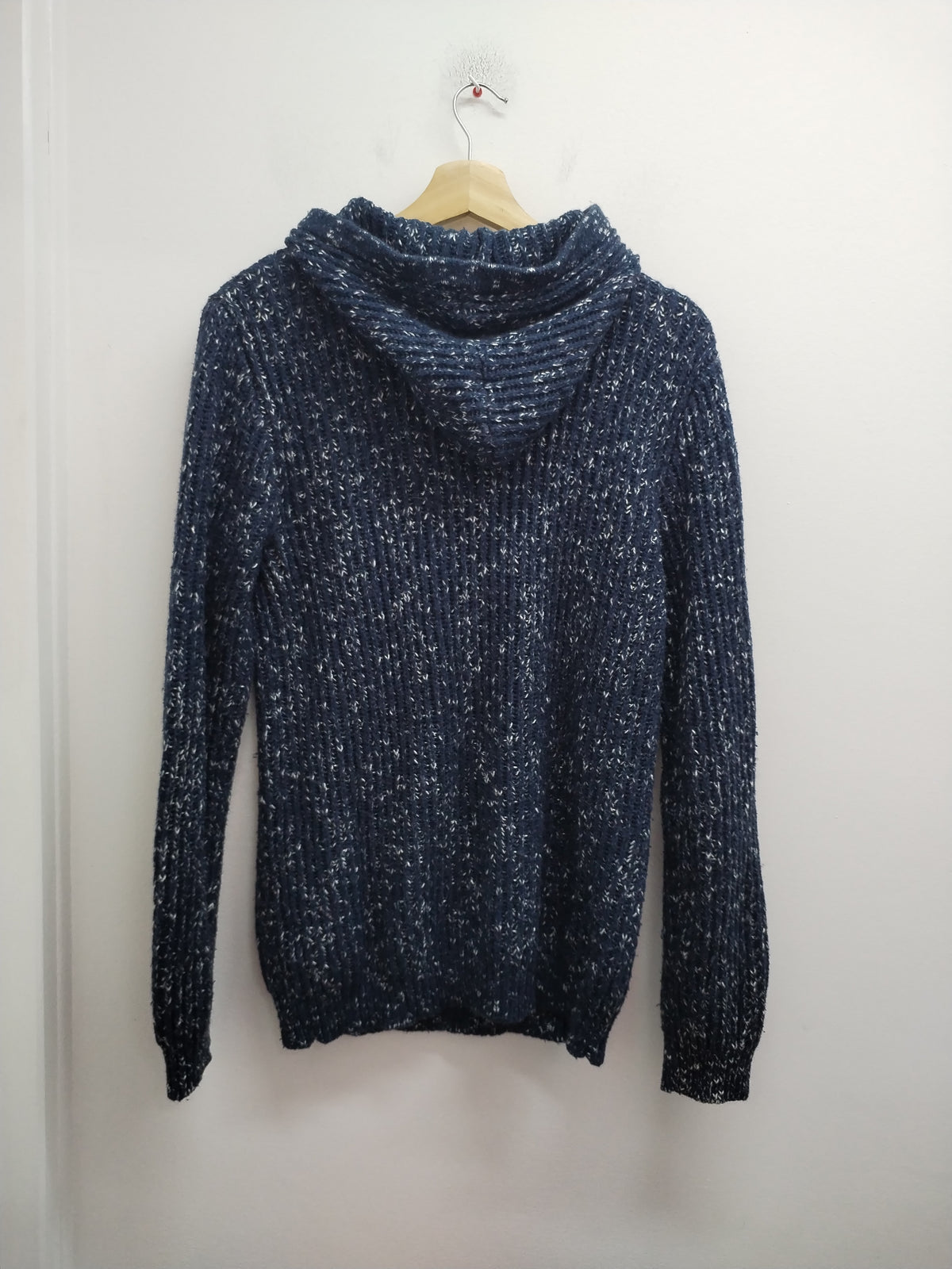 Pull en mailles à capuche Lee Cooper marine chiné Taille 16 Ans